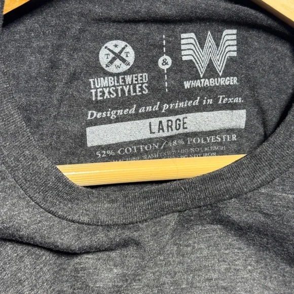 Tumbleweed Texstyles Whataburger WHATA Teacher T-Shirt Mens Large Gray Texas Tee - Picture 2 of 5